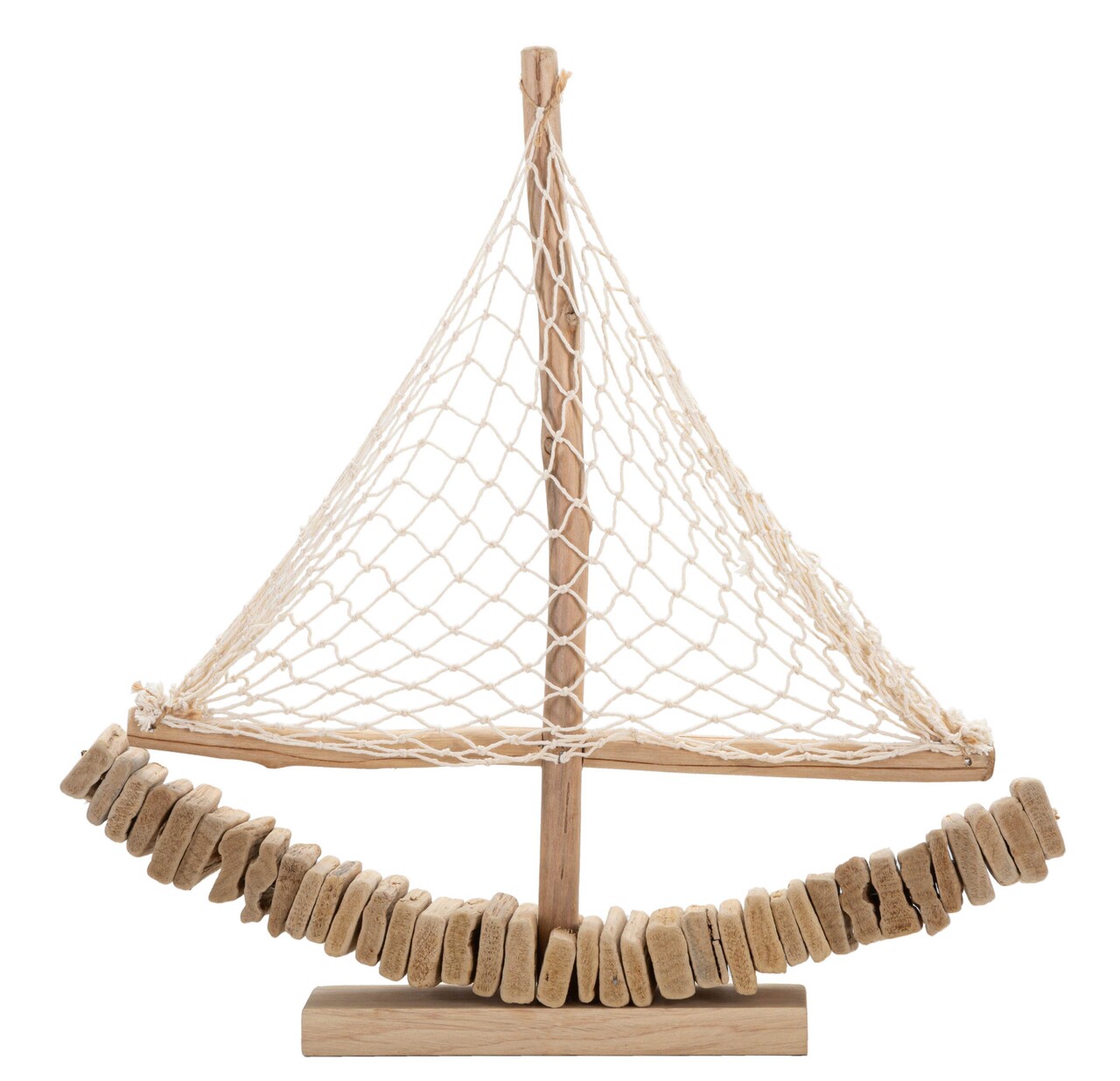 Decoratiune Boat Nature, Mauro Ferretti, 45x7x45 cm, lemn de tanoak, natural - imagine 7